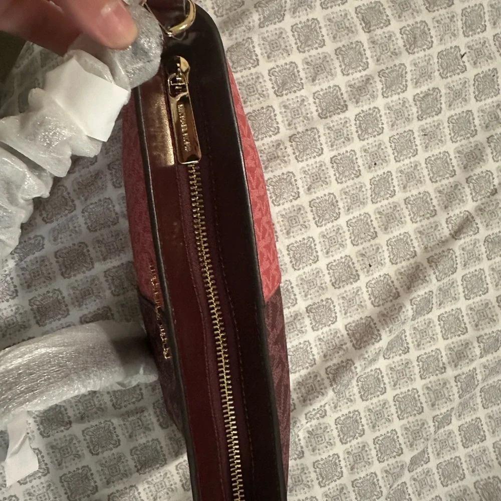 Michael Kors Two-Tone Burgundy and Pink Crossbody Bag